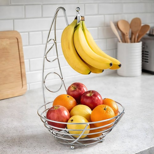 Chrome fruit bowl - in,