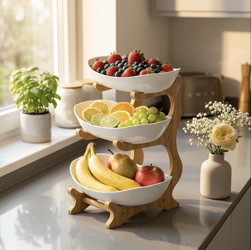 Tier fruit bowl rack - tier,