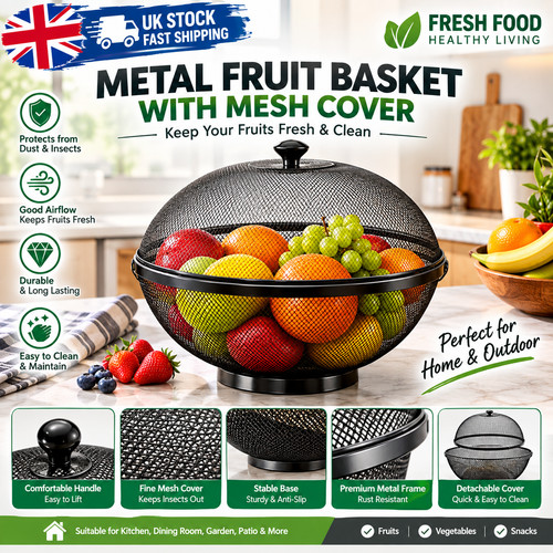 Metal fruit basket with - metal,