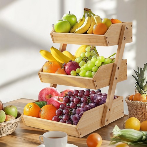 Bamboo fruit vegetable rack - &,