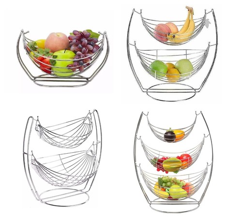 Chrome fruit basket vegetable - fruit,