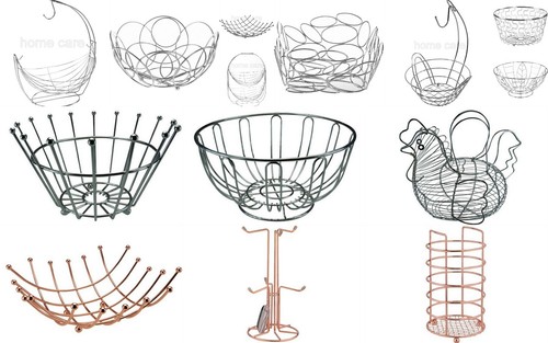 New chrome metal fruit - new, basket
