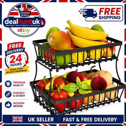 Tier iron wire fruit basket - 2,