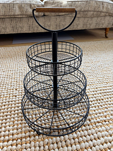 Tier round black - 3-tier,