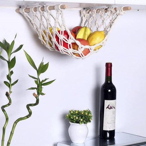 Retro macrame hanging basket - macrame,