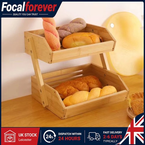 2tiers wooden fruit vegetables - wooden,