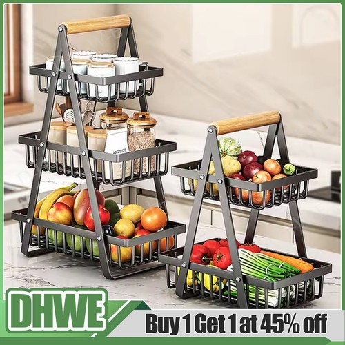 3tier fruit basket handle - basket,