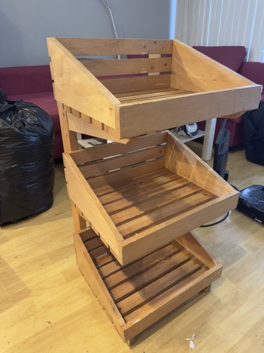 Tier wooden fruit and - 3-tier,
