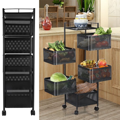 Kitchen rotating trolley - rotating, shelf