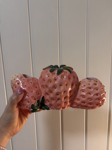 Ceramic strawberry shaped - ceramic, strawberry-shaped