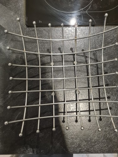 Chrome metal fruit basket - metal,