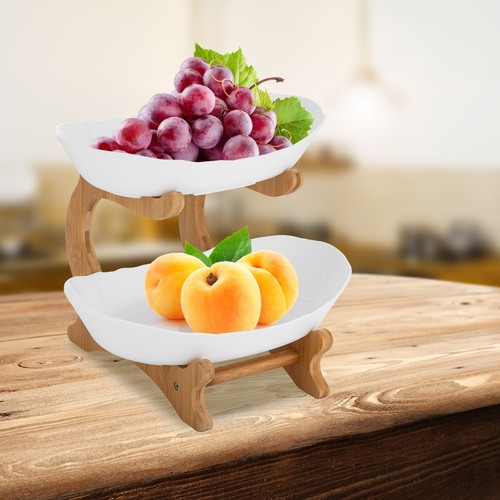 Tier stacked fruit tray - stacked,