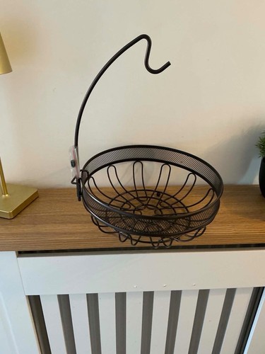 Black metal tier round fruit - black, 2