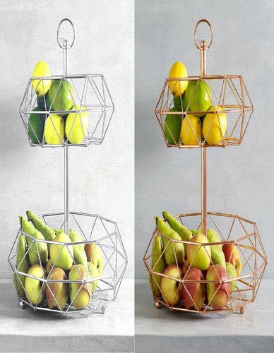 Tier fruit basket with - fruit,