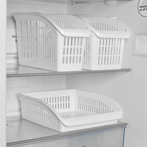White fridge storage box - white,